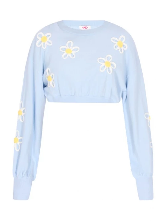 Foto van product MYMO Trui cyaan blauw / geel / wit