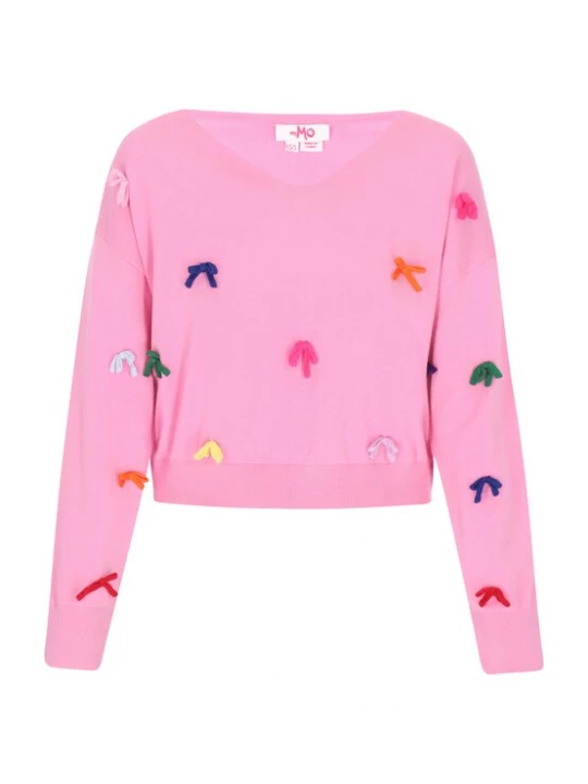 Foto van product MYMO Trui donkerblauw / lichtgeel / donkeroranje / rosa