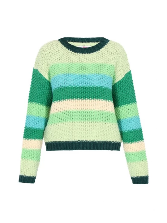 Foto van product MYMO Trui lichtbeige / hemelsblauw / groen / lichtgroen