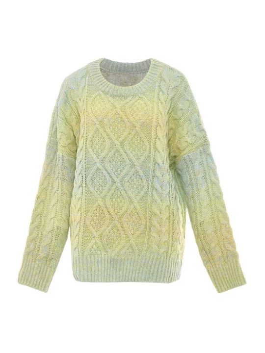 Foto van product Sookie Trui geel / mintgroen
