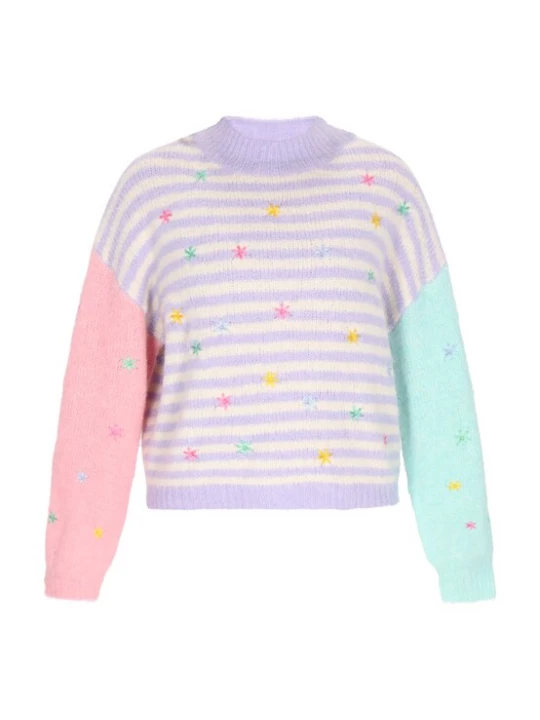 Foto van product MYMO Trui mintgroen / lila / rosa