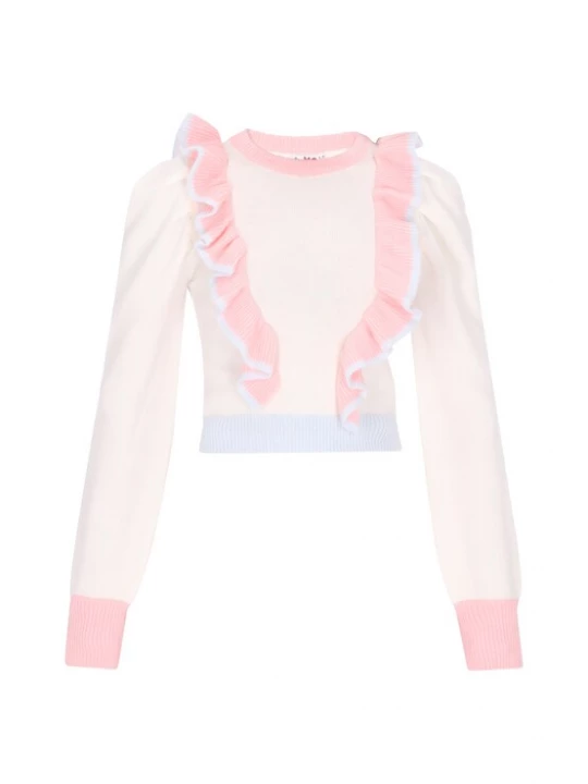 Foto van product MYMO Trui 'Pop' pastelblauw / rosa / offwhite