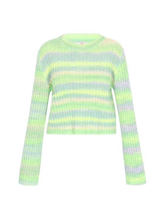 Foto van product MYMO Trui 'Young Fashion' azuur / geel / lichtgroen / rosa