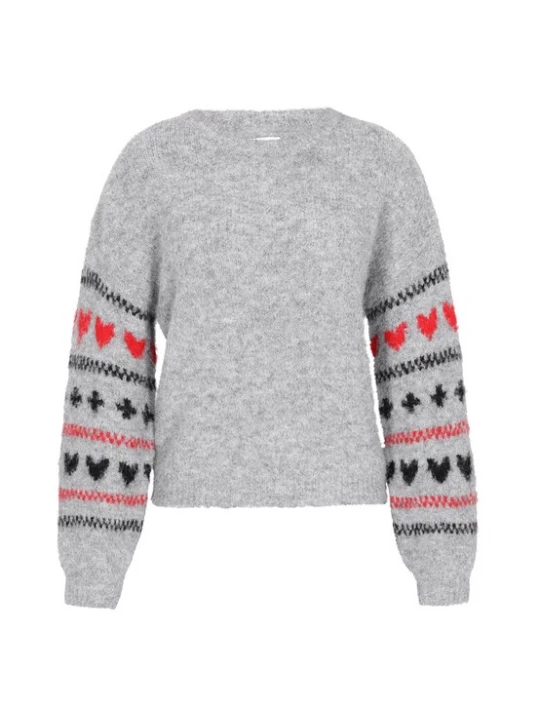 Foto van product MYMO Trui 'Young Fashion' grijs / rood / zwart