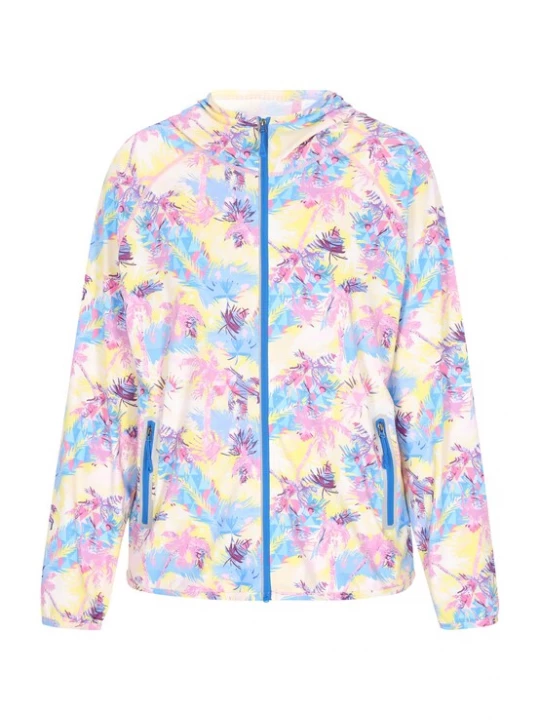 Foto van product swirly Tussenjas lichtblauw / lila / rosa / wit