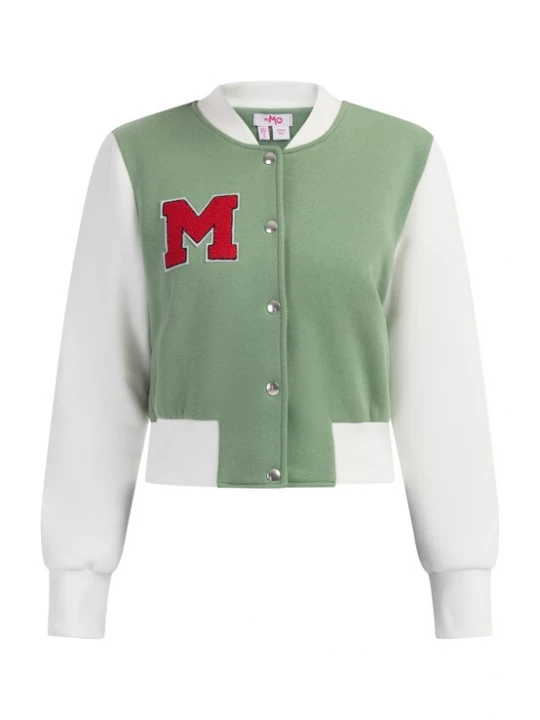 Foto van product MYMO Tussenjas lichtgroen / bourgogne / wit