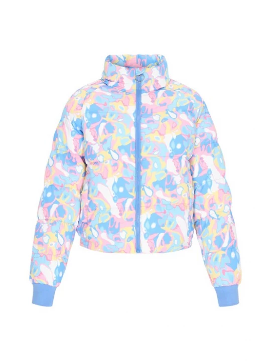 Foto van product MYMO Winterjas pastelblauw / lichtblauw / rosa / wit