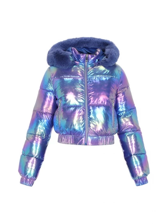 Foto van product MYMO Winterjas saffier / cyaan blauw / lila