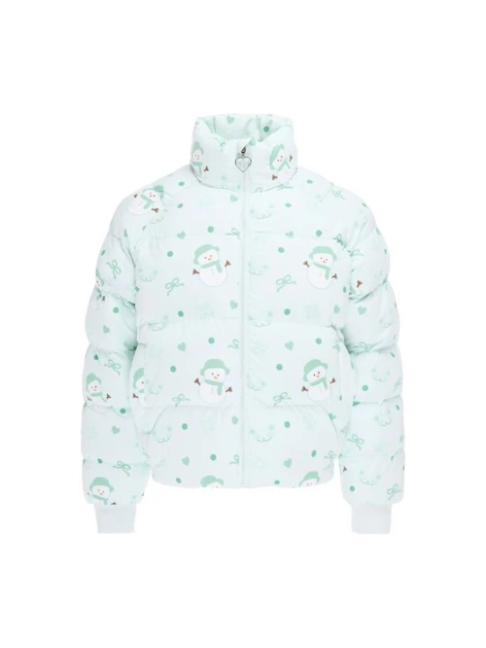 Foto van product MYMO Winterjas 'Young Fashion' hemelsblauw / bruin / lichtgroen / wit