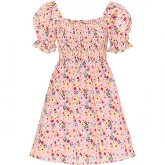 Foto van product MYMO Zomerjurk blauw / gemengde kleuren / oudroze