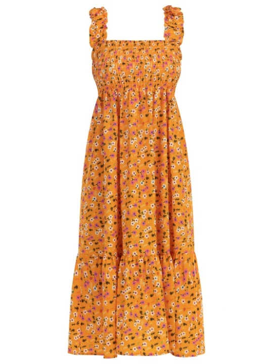 Foto van product MYMO Zomerjurk blauw / oranje / pink / zwart