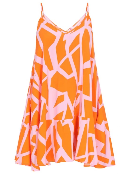 Foto van product MYMO Zomerjurk donkeroranje / rosa