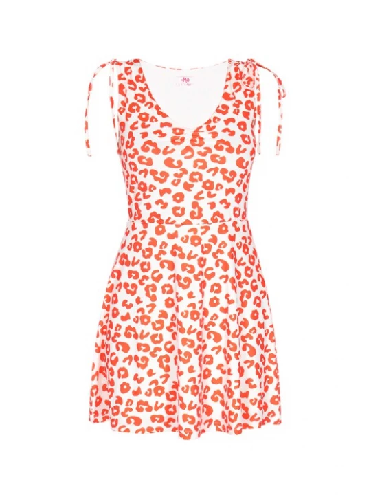 Foto van product MYMO Zomerjurk donkeroranje / wit