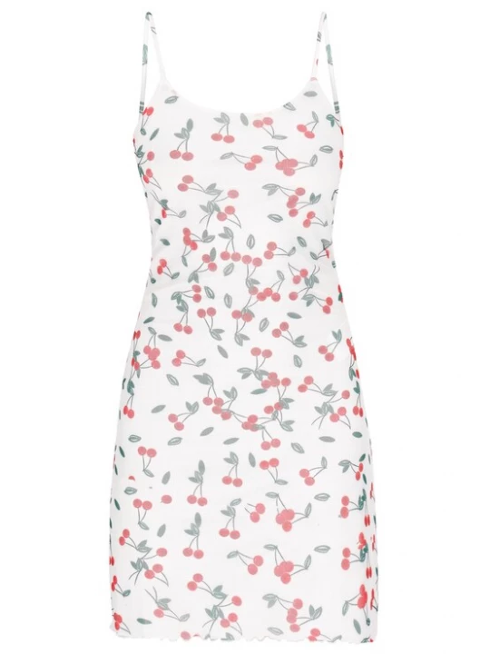 Foto van product MYMO Zomerjurk 'Spring Summer' grasgroen / kersrood / wit