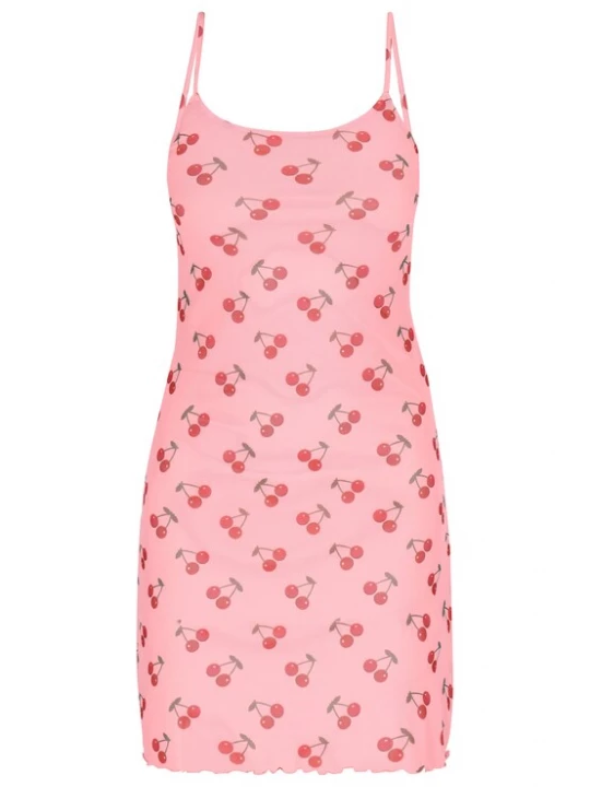 Foto van product MYMO Zomerjurk 'Spring Summer' grasgroen / rosa / kersrood