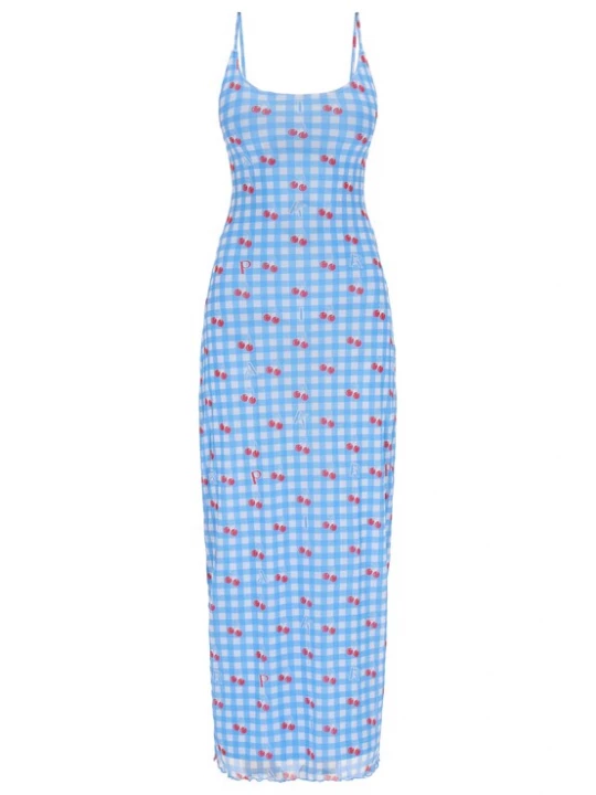 Foto van product MYMO Zomerjurk 'Spring Summer' lichtblauw / rood / offwhite