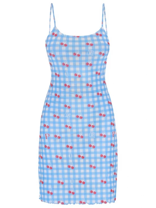 Foto van product MYMO Zomerjurk 'Spring Summer' lichtblauw / rood / wit