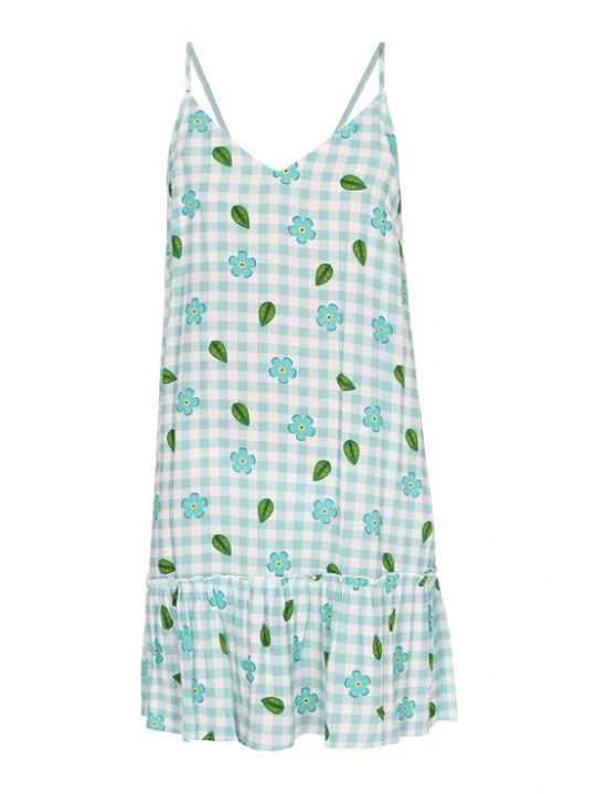 Foto van product MYMO Zomerjurk 'Spring Summer' turquoise / geel / groen / wit