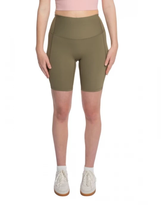 Foto van product mymotus Sportbroek 'mymotus®, ladies fitness short, khaki greenYW71' olijfgroen