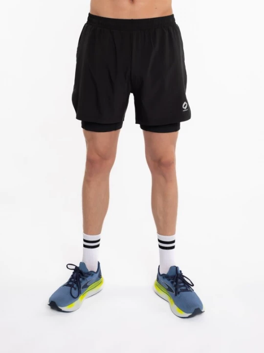 Foto van product mymotus Sportbroek 'mymotus®, men performance twin-short, black RM81' zwart