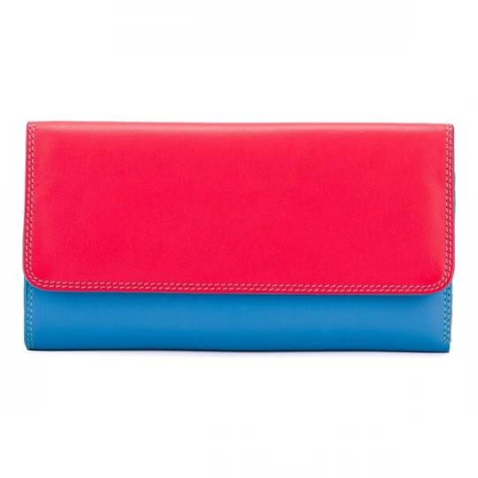 Foto van product mywalit Portemonnee 'Tri-fold' blauw / lichtrood