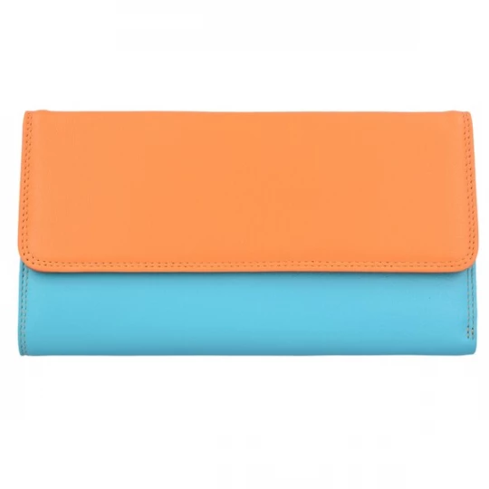 Foto van product mywalit Portemonnee 'Tri-fold' turquoise / neonlila / oranje / neonoranje