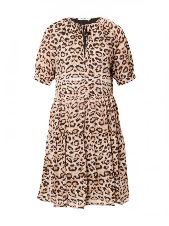 Foto van product NA-KD Jurk beige / bruin / zwart