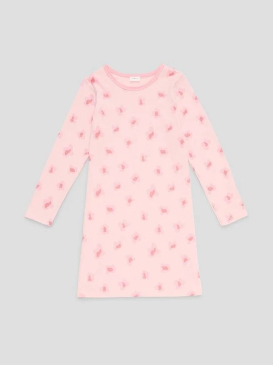 Foto van product Nachthemd met lange mouwen en print all-over s.Oliver roze