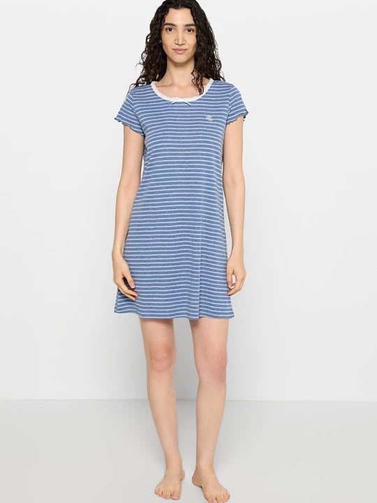 Foto van product Nachtjapon Lauren Ralph Lauren donkerblauw