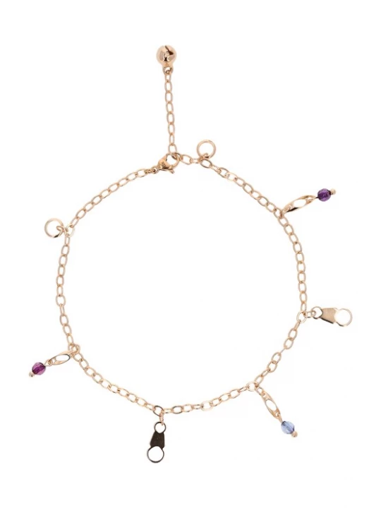 Foto van product faina Voetsieraden blauw / rose-goud / lila