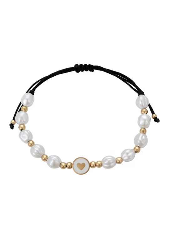 Foto van product faina Armband goud / zwart / parelwit