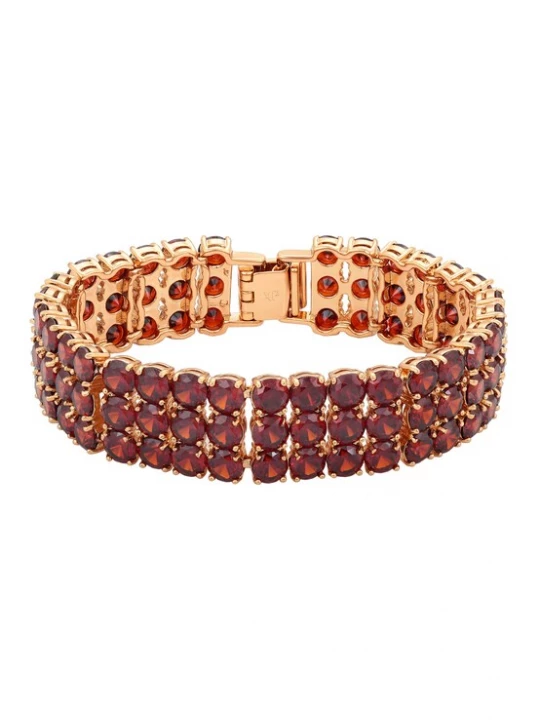 Foto van product faina Armband rose-goud / robijnrood