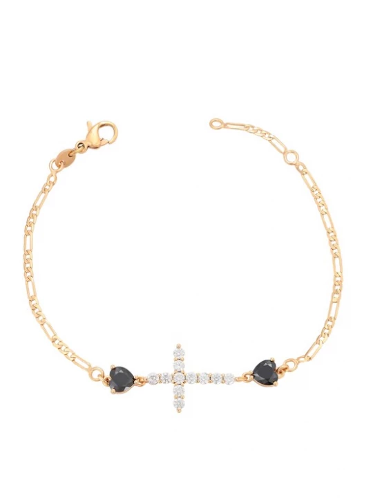 Foto van product faina Armband rose-goud / zwart / transparant