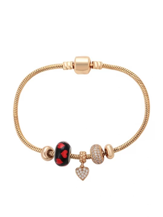 Foto van product faina Armband goud / rood / zwart / transparant