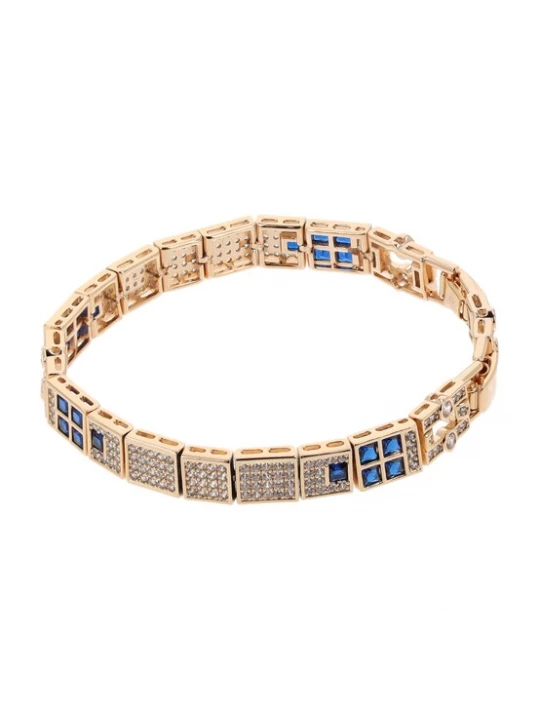 Foto van product faina Armband blauw / rose-goud / transparant