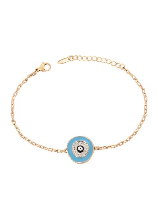 Foto van product NAEMI Armband turquoise / goud / wit