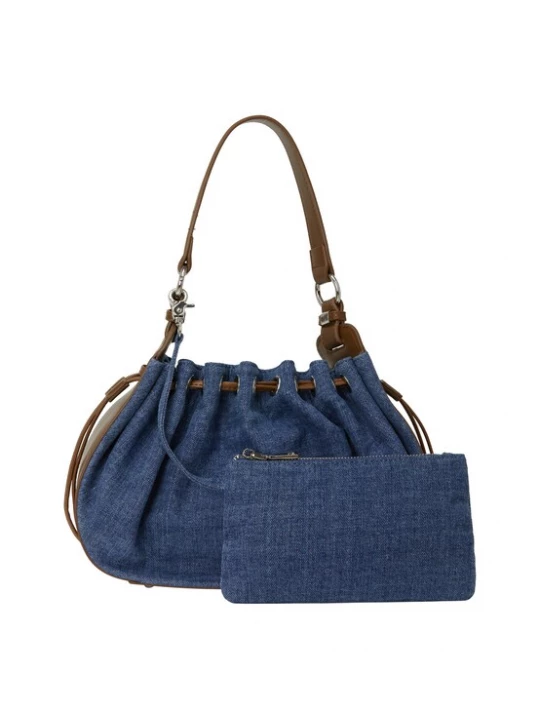 Foto van product NAEMI Buideltas blauw denim / donkerbruin