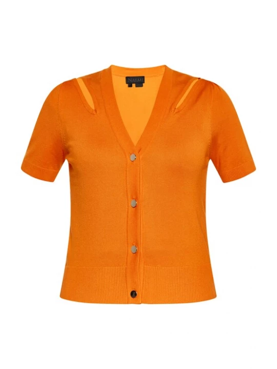 Foto van product NAEMI Gebreid vest donkeroranje