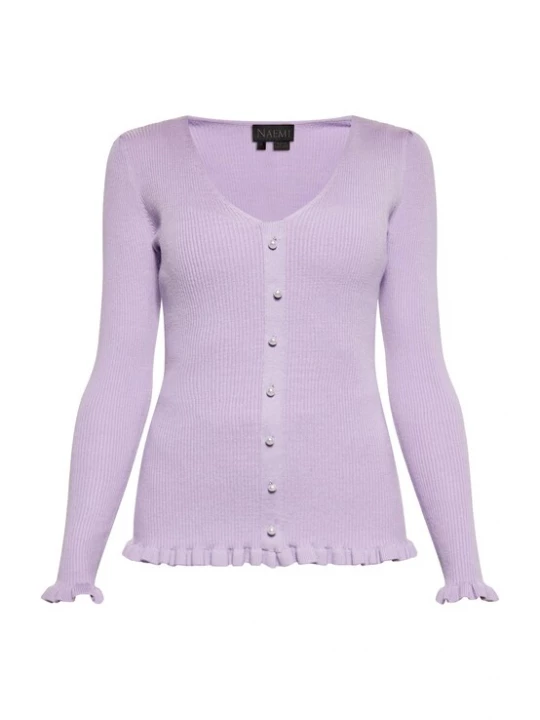 Foto van product NAEMI Gebreid vest lavendel