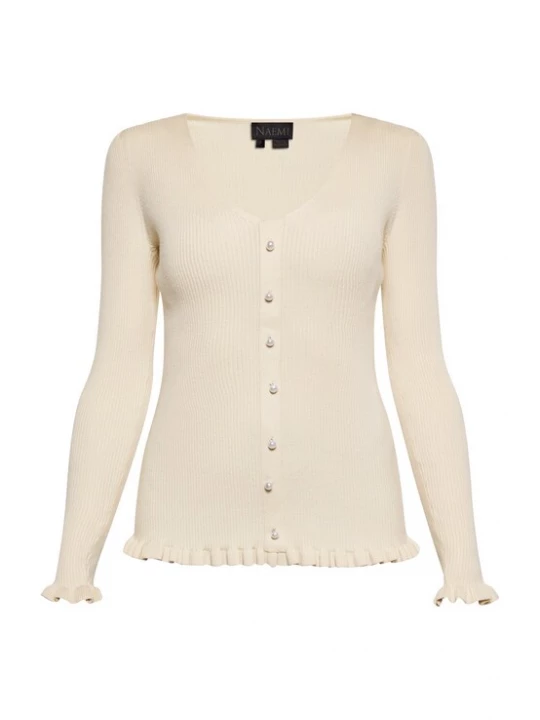 Foto van product NAEMI Gebreid vest lichtbeige