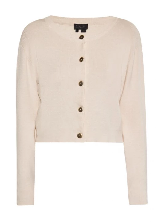 Foto van product NAEMI Gebreid vest lichtbeige / goud
