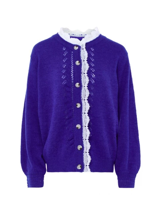 Foto van product NAEMI Gebreid vest royal blue / koningsblauw / wit