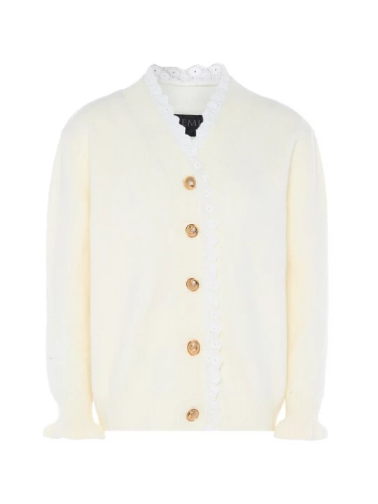 Foto van product NAEMI Gebreid vest wit / wolwit