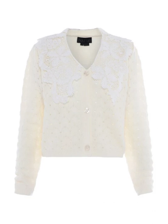 Foto van product NAEMI Gebreid vest wit / wolwit