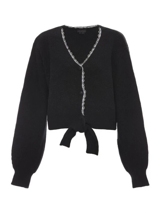 Foto van product NAEMI Gebreid vest zwart / wit