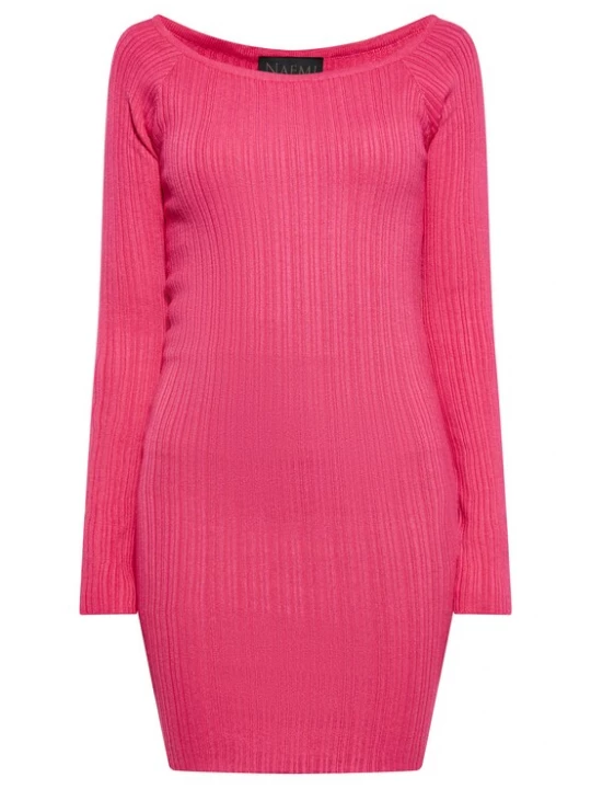 Foto van product NAEMI Gebreide jurk pink