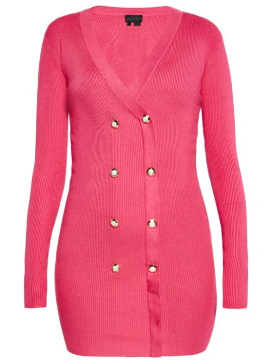 Foto van product NAEMI Gebreide jurk pink