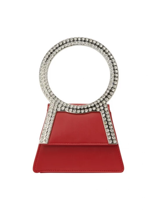 Foto van product faina Clutch rood / zilver