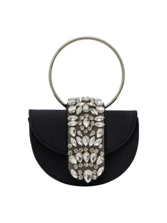 Foto van product NAEMI Handtas zwart / zilver / transparant