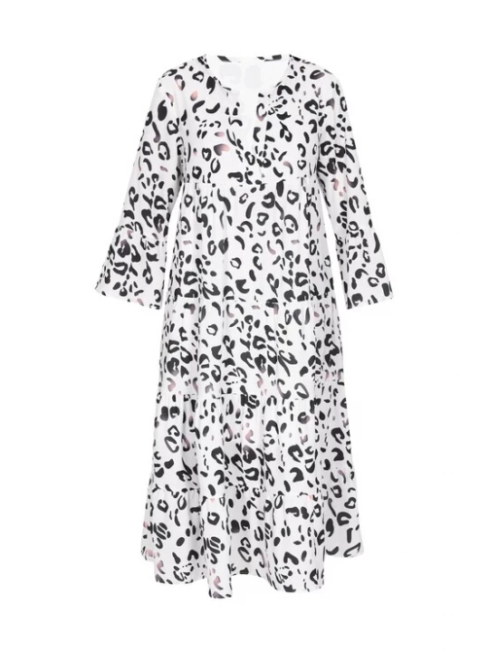 Foto van product NAEMI Jurk 'Fashion Look' oudroze / zwart / wit